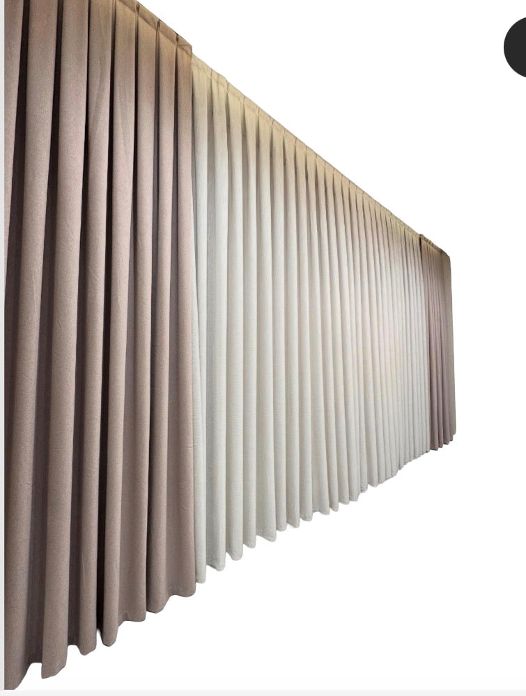 Tende beige ,Lino e Viscose Alteza 2.90m