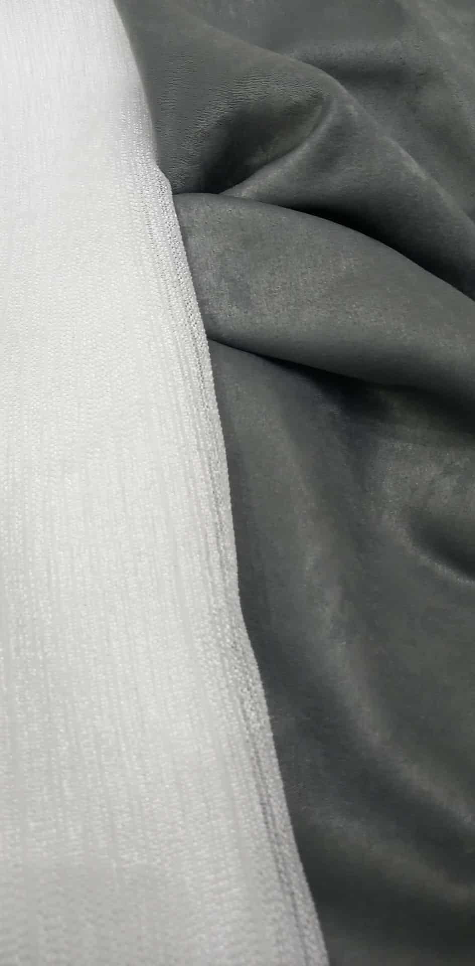 Tenda artigianale moderna con tulle bianco – Viscosa e lino – Altezza 2,90m