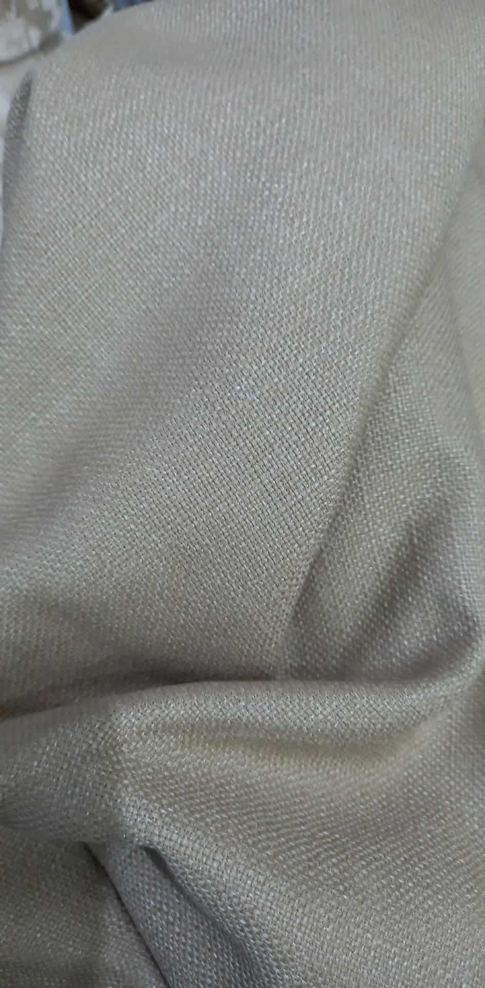 Tenda Beige Aceto con Tulle Bianco – Su Misura