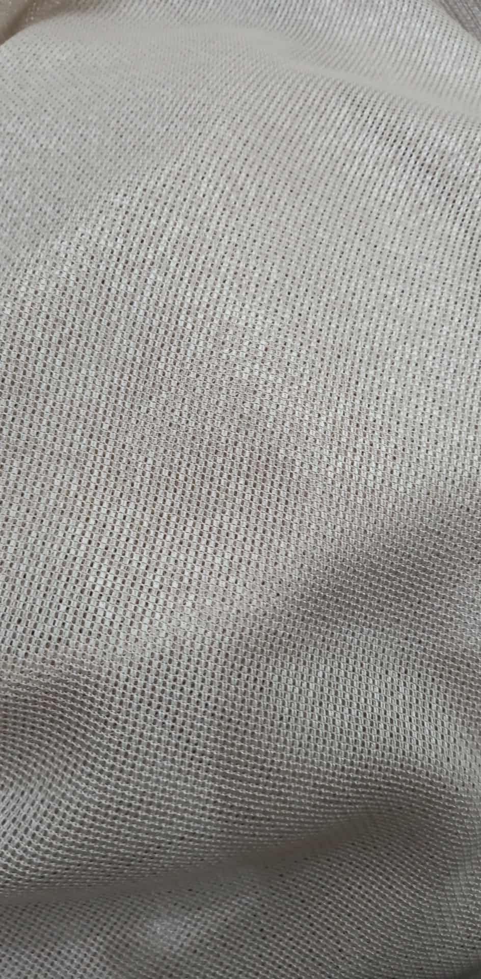 Tenda Beige Aceto con Tulle Bianco – Su Misura